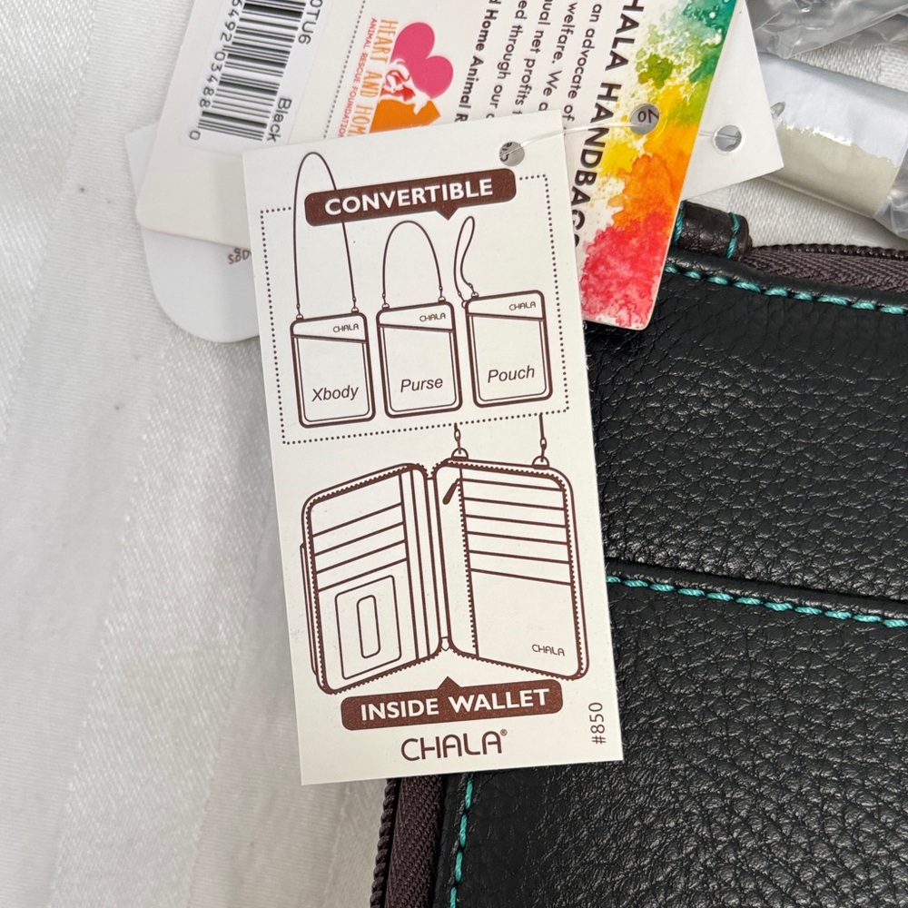 Chala Sea Turtle Brown and Green Crossbody Bag - Picture 6 of 9